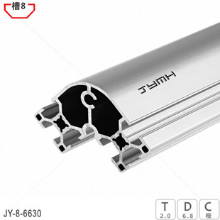 工业铝型材6630圆弧欧标工业铝合金型材工厂直销大量库存现货供应