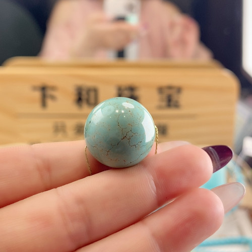 高瓷果冻绿大圆珠 卡18.8
