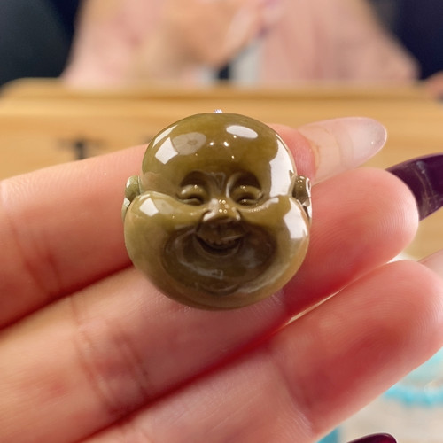 瓷釉级弥勒佛头 卡20/21