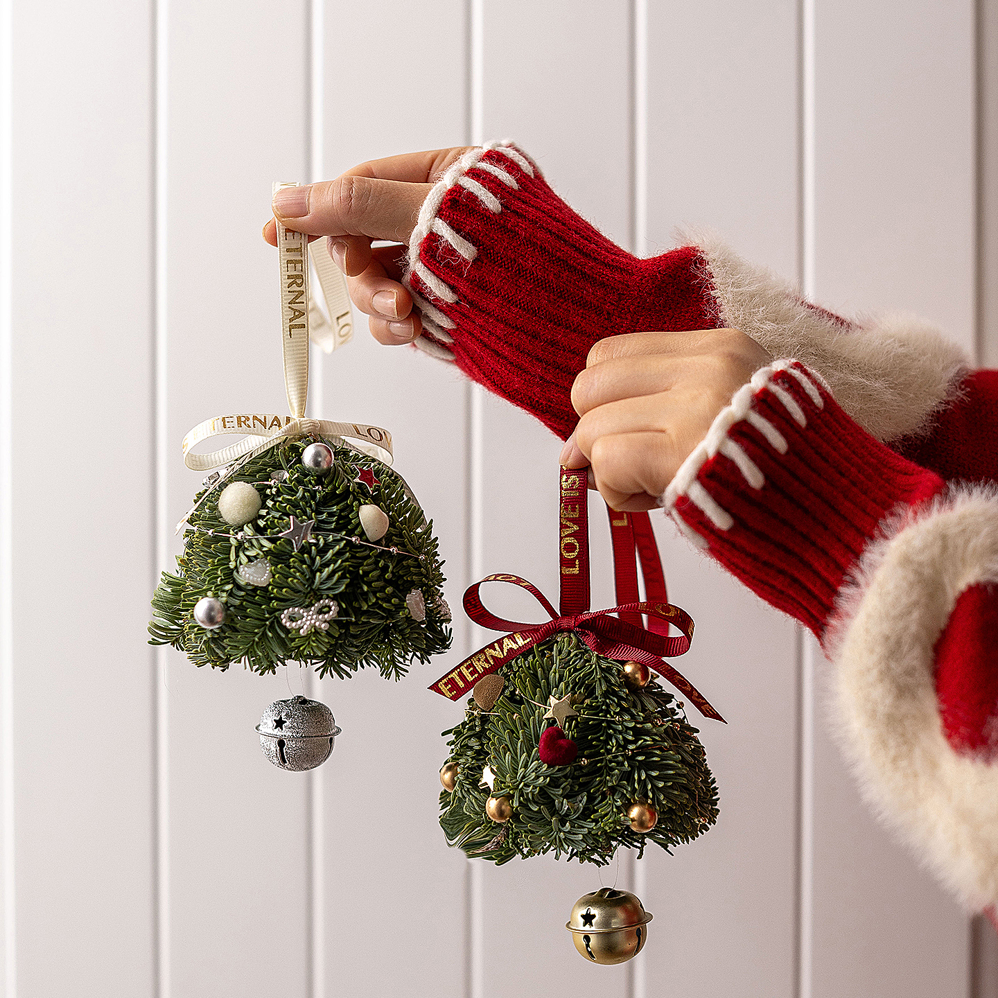 圣诞装饰品挂件小圣诞树真松车载挂饰配饰场景布置礼物小礼品门挂