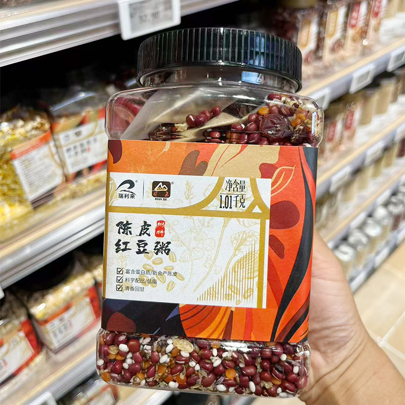 胖东来代购 陈皮红豆粥1.01kg营养早餐粥料桶装五谷杂粮