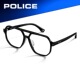 POLICE男款 商务眼镜架黑色多边形全框设计不锈钢VPLM97K