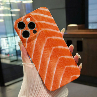 三文鱼手机壳适用iphone16promax苹果15pro全包简约14菲林软壳13华为mate70荣耀300红米k80vivos20小米15一加