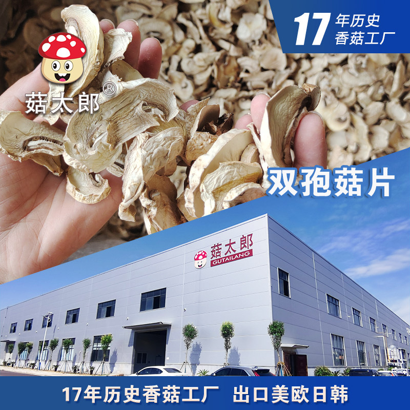 菇太郎双孢菇片干货鲜切片新货脱水口蘑片白蘑菇煲汤菌菇商用散装