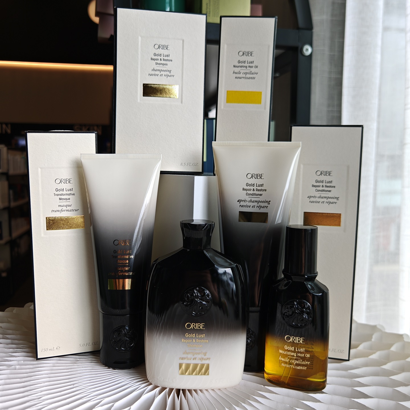 美国ORIBE黄金全效修护丰盈蓬松洗发水250ml护发素200ml发膜150ml