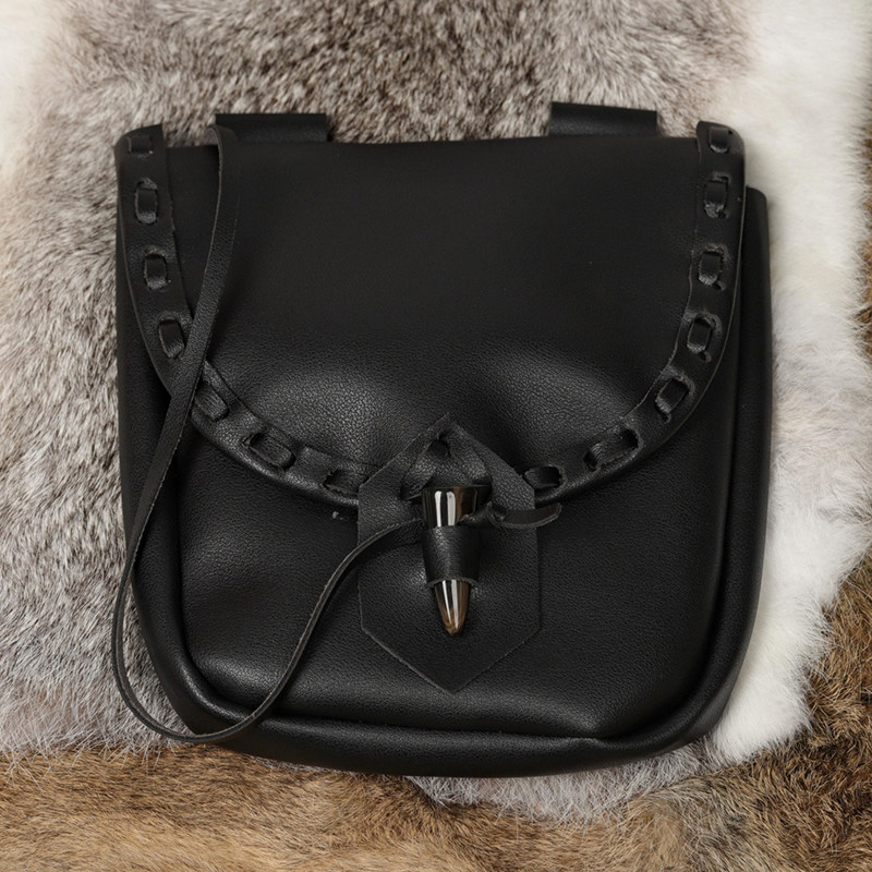 复古纯色穿腰带零钱包扮演武士服装配饰包中世纪表演服装配饰腰包