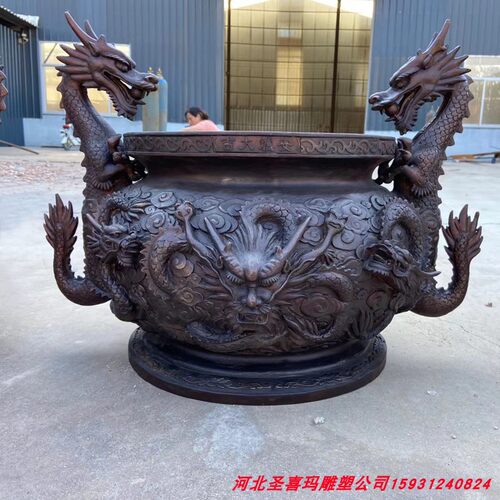 厂家圆鼎炉插香炉龙鼎炉