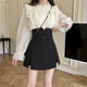 超高腰修身 裙女2025春秋款 设计感半身裙 收腰西服开叉a字短裤 大码