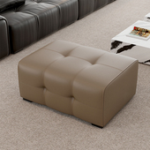 客厅沙发凳劳伦斯脚踏真皮家用搁脚贵妃拼接延长小沙发单个换鞋 凳