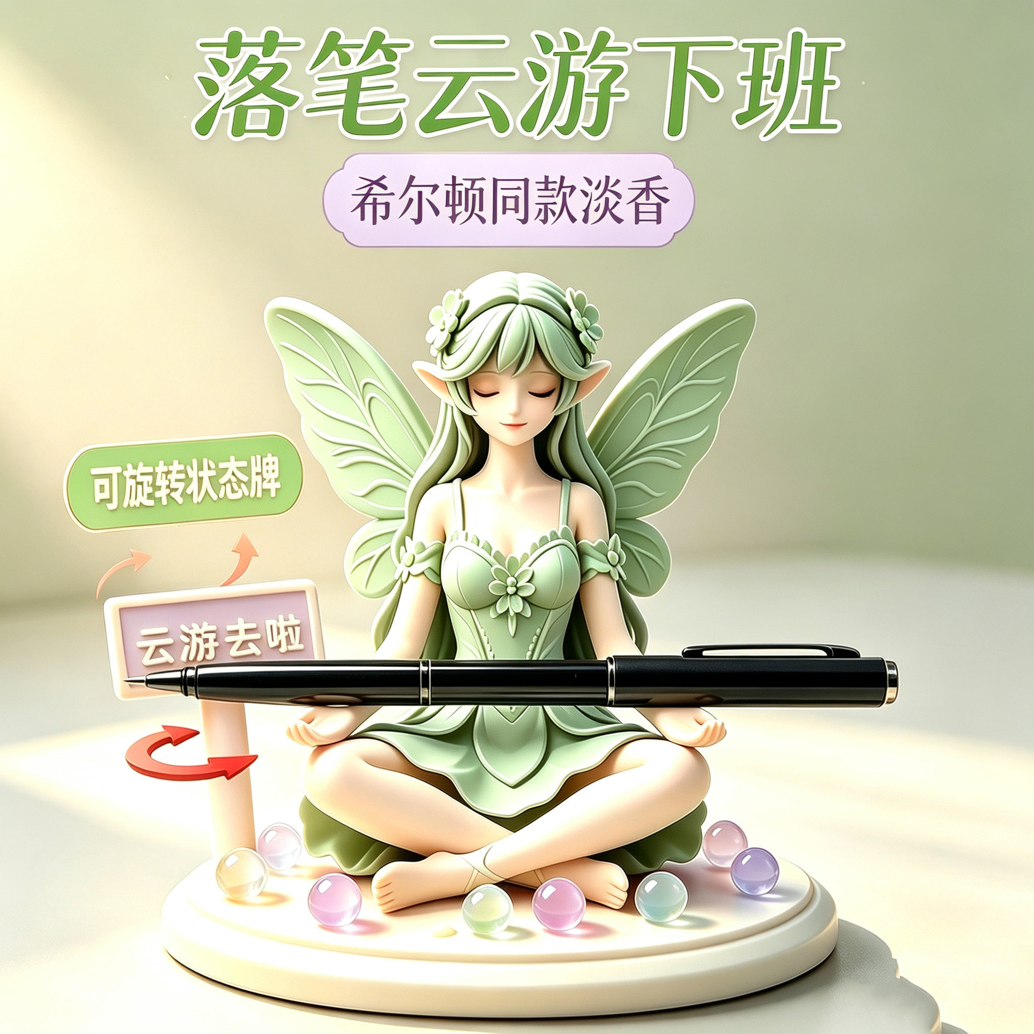 工位淡香花仙子治愈幸福感摆件