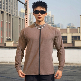 Light POLO领打底拉链外套健身男 Weight春秋重磅德绒保暖显壮长袖