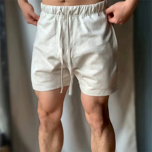 Light Weight纯棉美式篮球宽松运动短裤三分裤深蹲健身训练男球裤