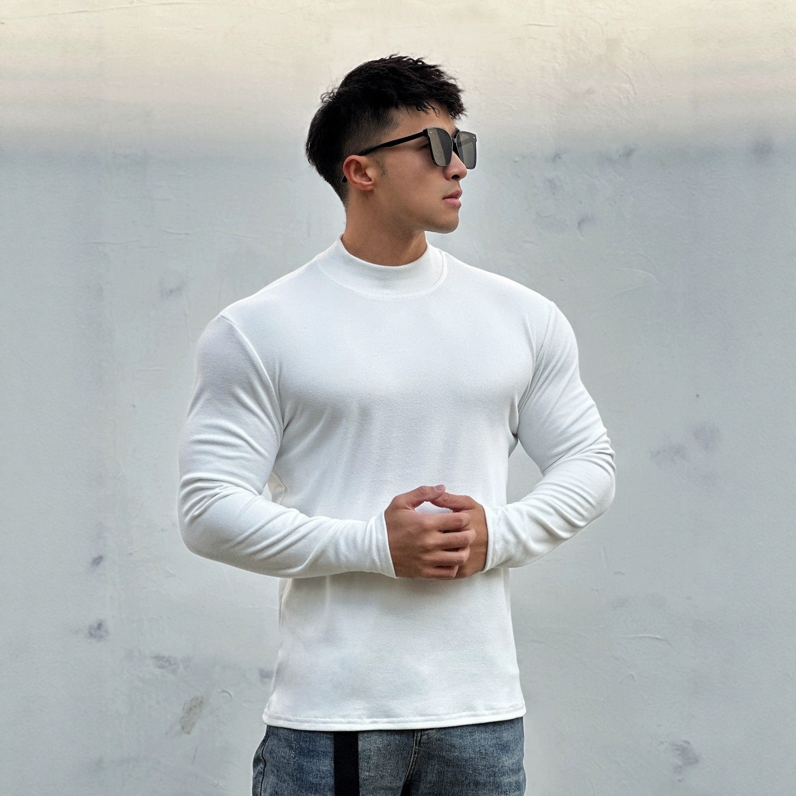 Light Weight春秋新款加绒德绒长袖卫衣修身半高领显壮运动健身男,男装,T恤,淘宝优惠券,粉丝福利购,淘宝优惠卷