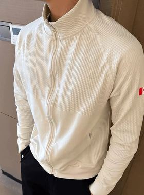 Light Weight新款马年限定无缝提花显壮拉链休闲运动长袖外套男