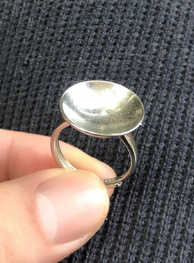 男女款S925纯银DIY镶嵌戒指空托