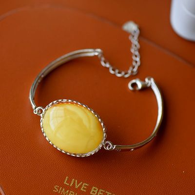 男女款S925纯银DIY镶嵌手链空托