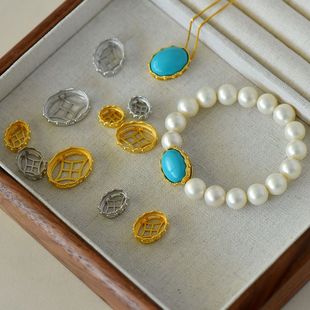 2113 1814 S925纯银魔盒背云镶嵌空托9 2017 1915 1110