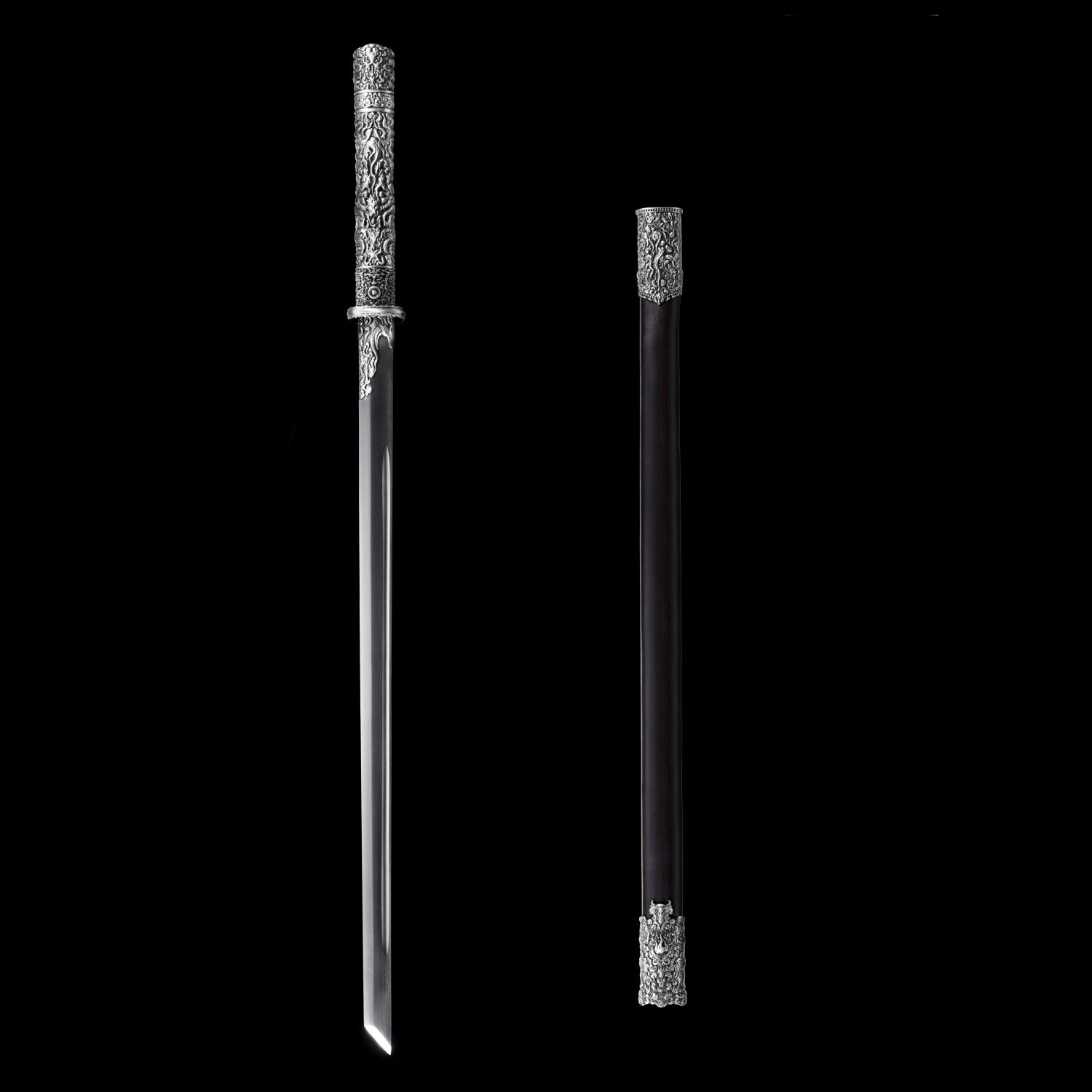 花纹钢中国唐刀剑唐横刀龙泉一体绣春刀户外防身练习锰钢未开刃