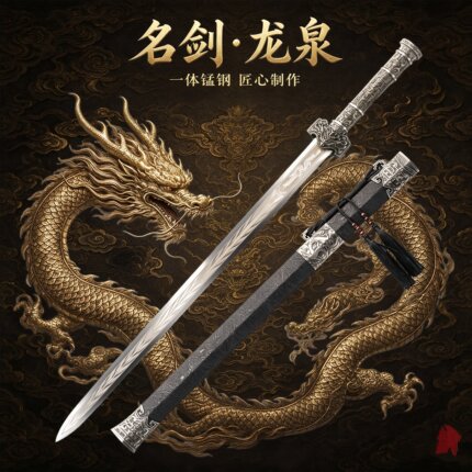 锰钢武术训练玩具挽剑花道具古风仙气宝剑影视短剧拍摄剧本未开刃
