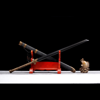 真刀黑金古刀张起灵同款高锰钢唐横冷兵器练习长刀剑合法未开刃