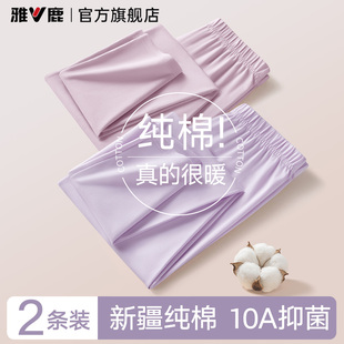 雅鹿秋裤女士a类纯棉薄款打底衬裤保暖线裤女款全棉毛裤内穿冬季