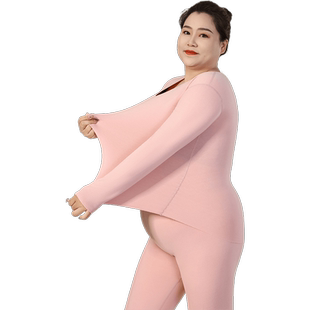 保暖内衣女士加肥加大码秋衣秋裤套装绒德发热冬季孕妇胖mm240斤