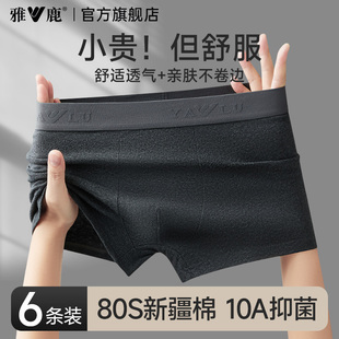 内裤 衩抗菌裆2025新款 男生男款 头透气四角裤 纯棉平角短裤 雅鹿男士