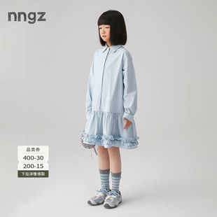 儿童衬衣裙童装 新款 polo裙子 连衣裙2026春季 NNGZ设计师风女童衬衫