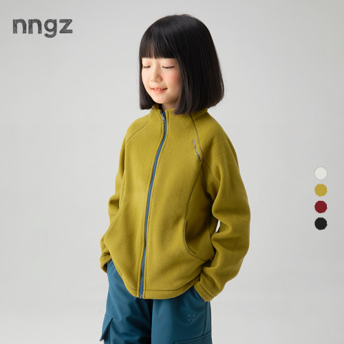 NNGZ抗静电女童双面摇粒绒外套冬季保暖儿童2026新款秋季童装上衣
