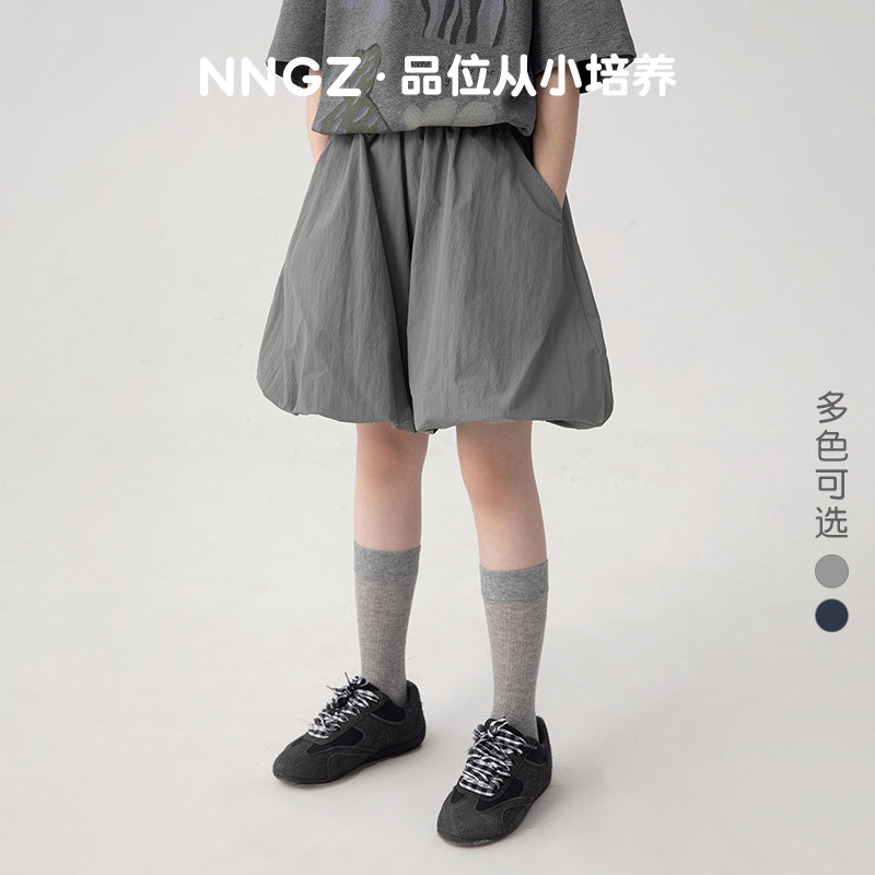 NNGZ女童花苞裤格雷系夏季洋气时髦儿童裙裤透气凉爽童装外穿短裤