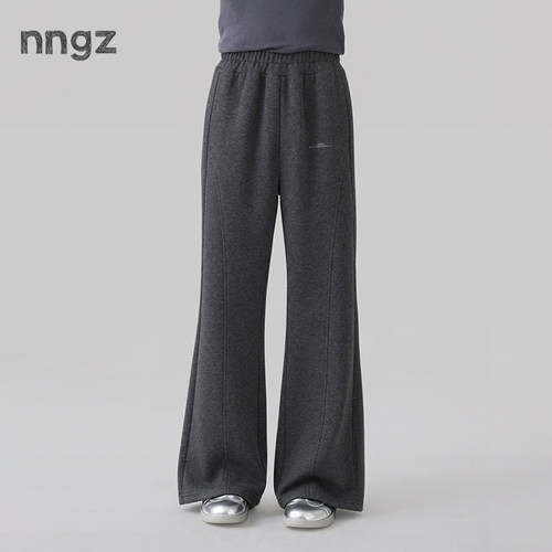 NNGZ26秋季新款女童微喇运动裤柔软亲肤儿童喇叭裤子童装休闲卫裤