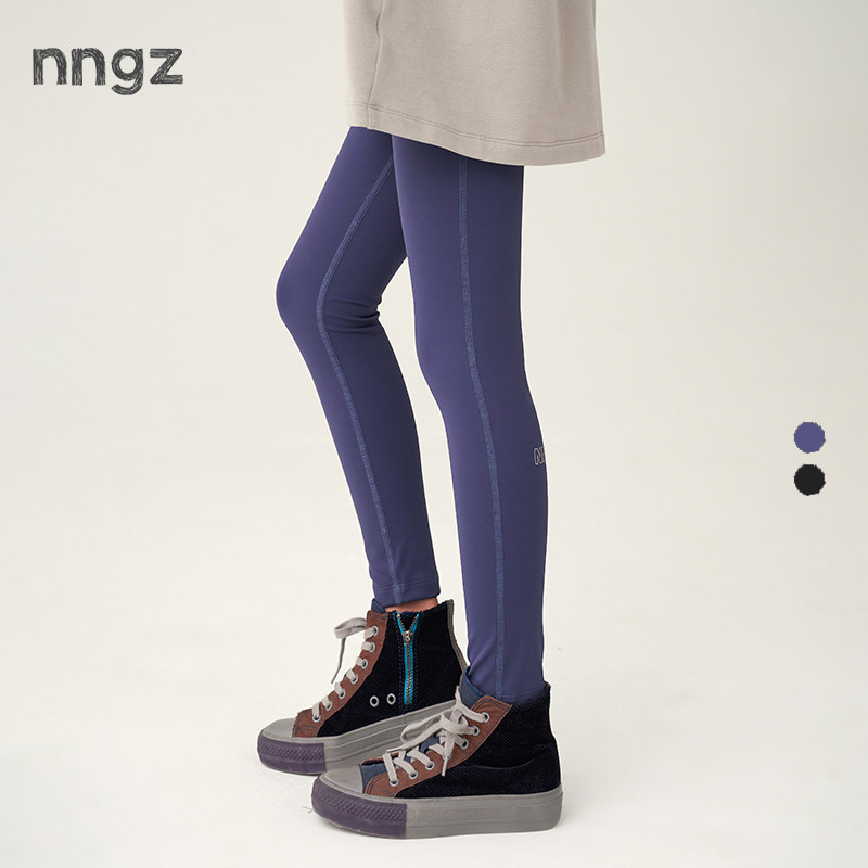 NNGZ秋季女童鲨鱼皮打底裤百搭儿童外穿裤子高弹紧身裤童装骑行裤