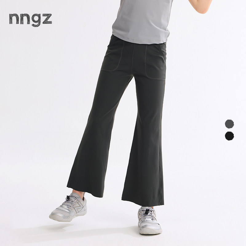 NNGZ夏季女童轻薄微喇鲨鱼皮打底裤2026儿童洋气运动裤修身瑜伽裤