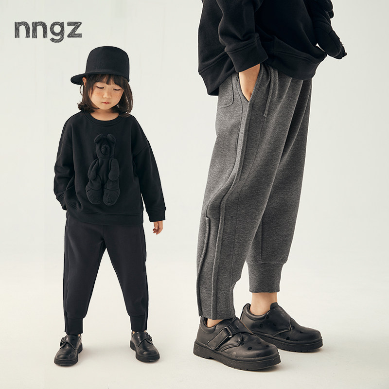 NNGZ空气层女童裤子挺括外穿儿童卫裤百搭秋季中大童休闲运动裤
