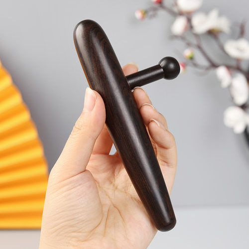 紫光檀足底点穴按摩棒穴位推拿工具全身体按压器三角雀拔筋棒批发