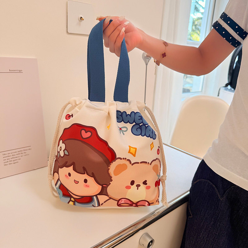 喜庆毛绒束口袋2025新款便携布袋