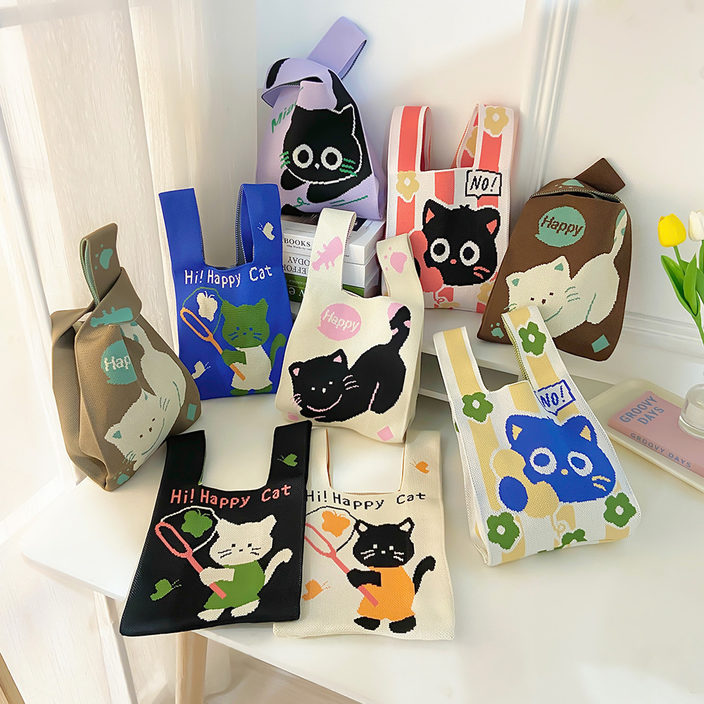 针织包大容量手提袋礼物袋手腕包