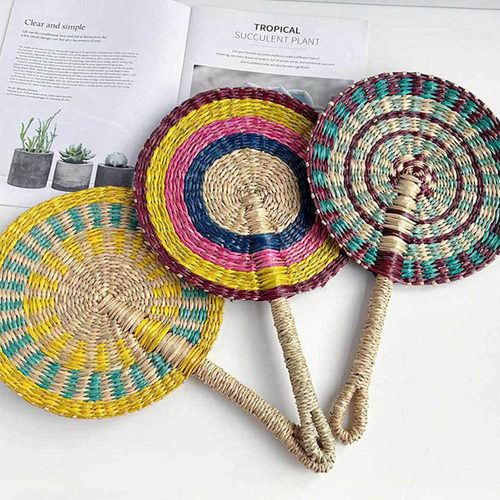 扇子海草编织蒲扇手工编织手摇扇