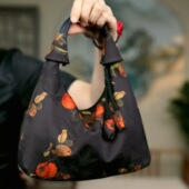 2025新款 国风香云纱手提包新中式 女包单肩禅意复古包可斜跨手拎包