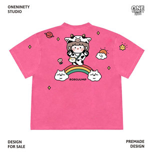 新款 2024夏季 宽松潮酷Full T恤 桃子 hope小众设计短袖 Studio