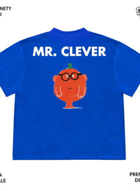 桃子 Studio  2024夏季新款小众涂鸦设计 橙色小人卡通bf 短袖T恤