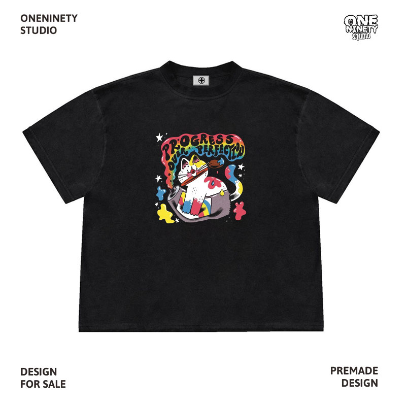 桃子 Studio  2024夏季新款美潮设计感 文艺个性休闲创意独特短袖