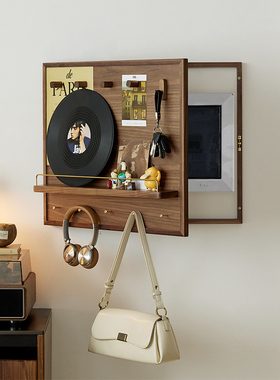 2024新款电表箱盒遮挡装饰画实木轻奢高级感网红配电闸箱挂画创意