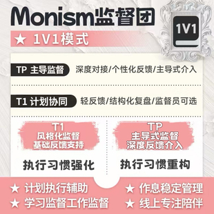 Monism学习监督|工作监督|认知复盘|考研考公执自律执行力重塑