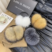 狐狸毛耳套女冬季 保暖简约时尚 仿皮草耳捂耳暖护耳朵耳包毛绒耳罩