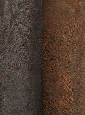 壹卷秀炒色人丝亚麻混纺提花透气亲肤设计师上衣连衣裙面料05443