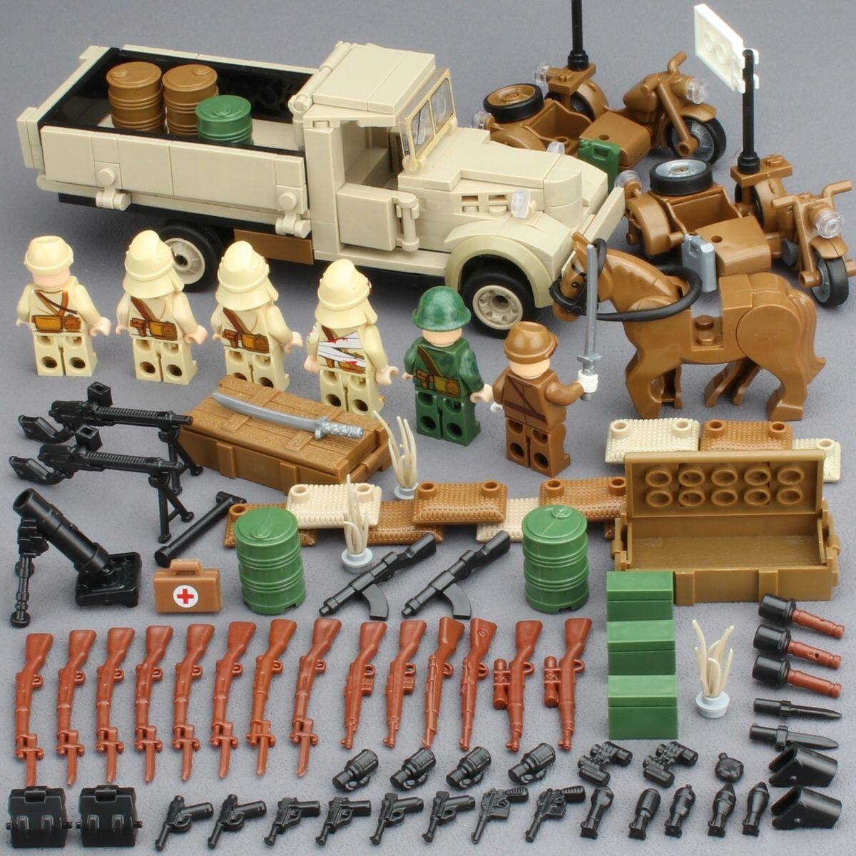 适用于乐高2026二战军事八路军坦克卡车士兵小人拼装积木男孩玩具