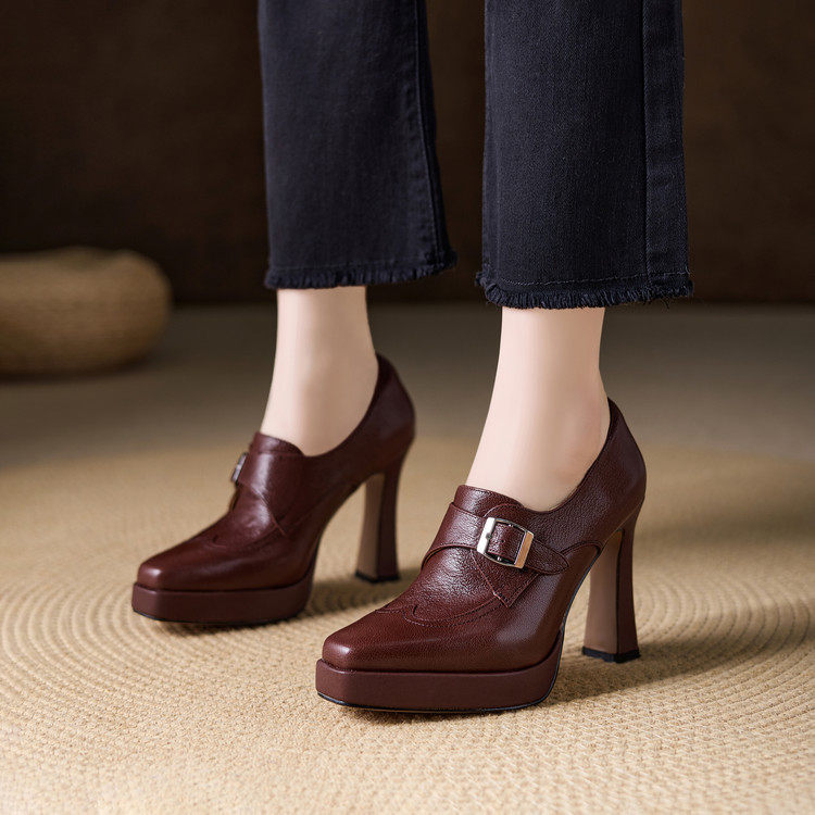 2026春秋新款法式不累脚小高跟鞋配裙子小皮鞋单鞋女鞋子