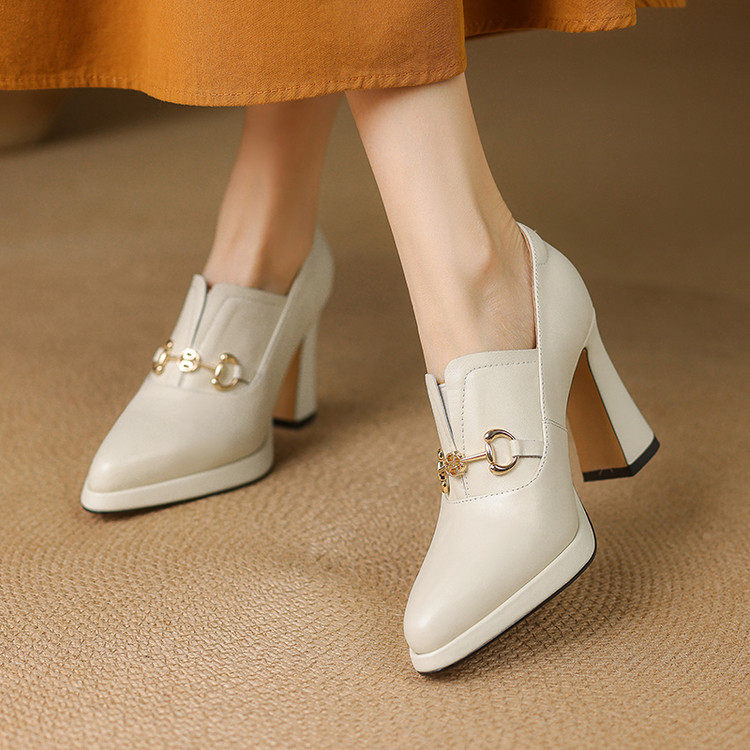 英伦风深口单鞋女小皮鞋2025新款春秋季防水台高跟鞋,女鞋,深口单鞋,淘宝优惠券,粉丝福利购,淘宝优惠卷