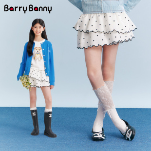 BarryBanny女童波点半身裙蛋糕裙2026春季 儿童防走光百搭短裙 新款